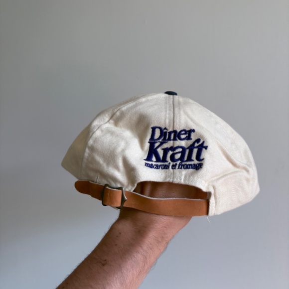 RARE vintage Kraft Dinner French Promo your dad hat 2 tone strap back - Picture 5 of 8